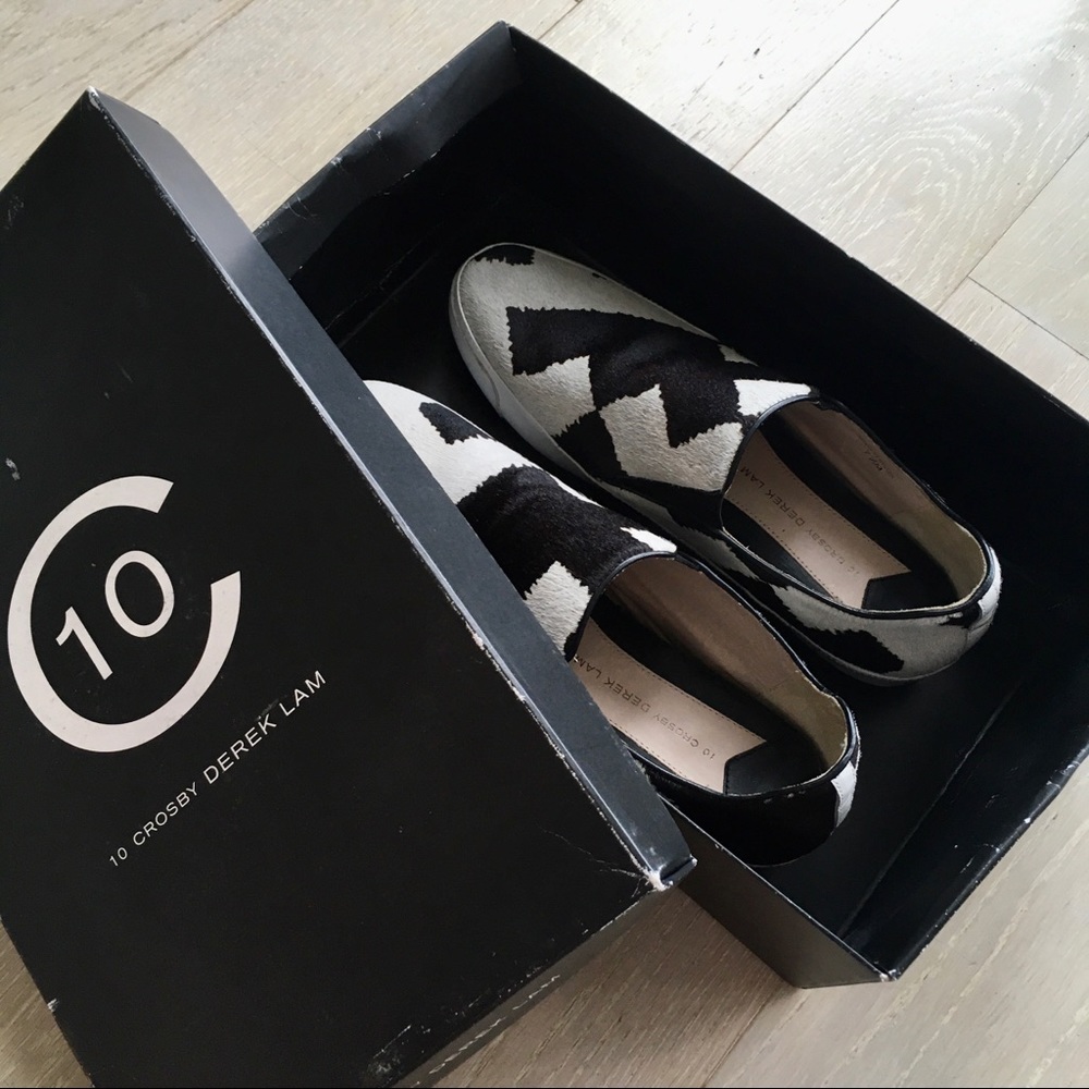Almost New in Box Derek Lam 10 Crosby Leather Slip Ons